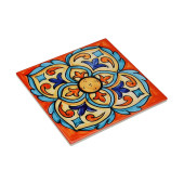 Salvamantel Versa Azul Naranja Corcho Cerámica Azulejo 20 X 0,6 X 20 CM