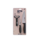 Set de Cuchillos Quttin Nero Negro 3 Piezas (12 Unidades)