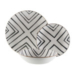 Vajilla Versa Gris Porcelana 18 Piezas