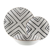 Vajilla Versa Gris Porcelana 18 Piezas