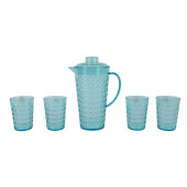 Set de jarra con vasos Lifetime Azul Plástico 5 Piezas