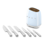Juego de Cuchillos de Cocina y Soporte Smeg KBSF02PB