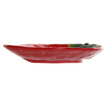 Plato Home ESPRIT Rojo Gres 23,5 x 18 x 4,5 cm