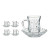 Juego de Tazas con Platos Vivalto Transparente Vidrio 125 ml (4 Unidades)