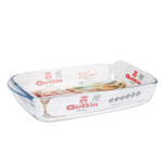 Fuente para Horno Quttin   Transparente Vidrio Rectangular 4,2 L 38,8 x 23,9 x 6,6 cm (6 Unidades)