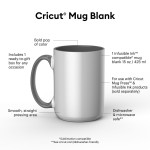 Taza Personalizable para Plotter de corte Cricut 2009330 Blanco Gris 425 ml