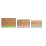 Tabla de cortar DKD Home Decor Azul Verde Rosa Bambú 33,5 x 22,4 x 1,2 cm