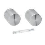 Manilla Wave Para Puerta Corredera Con Cerradura Cilíndrica - Enrasada En Cromo Satinado, Negro Mate O Blanco Mate