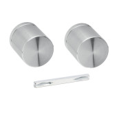 Manilla Wave Para Puerta Corredera Con Cerradura Cilíndrica - Enrasada En Cromo Satinado, Negro Mate O Blanco Mate