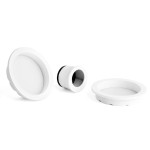 Kit Tiradores Red. Pta.corred. Blanco Madera Blanco Mate