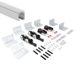 Kit Herrajes Puerta Hide 250Kg Con Guia 3M. C/Perfil 3M. Para 1 Puerta.