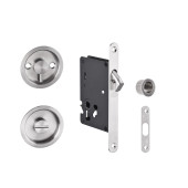 Cerradura De Embutir Para Puertas Correderas In.20.241.F Con Tiradores - Acero Inoxidable Satinado