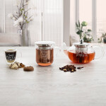 Taza con Filtro para Infusiones Quid Serenia Transparente 350 ml (3 Piezas)