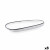 Plato Llano Ariane Vital Filo Blanco Negro Cerámica Rectangular 27 cm (8 Unidades)