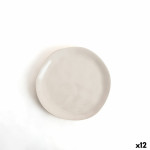Plato de Postre Bidasoa Cosmos Blanco Cerámica Ø 20 cm (12 Unidades)