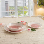 Vajilla Quid Velvet Rosa Cerámica 18 Piezas