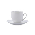 Taza con Plato Quid New Renova Blanco Cerámica 200 ml (6 Unidades)