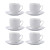 Taza con Plato Quid New Renova Blanco Cerámica 200 ml (6 Unidades)