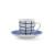 Taza con Plato Quid Kansas Azul Cerámica 90 ml (6 Unidades)