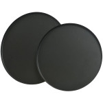 Juego de Bandejas Lifetime Negro mate Acero Redonda Ø 35 cm 2 Unidades