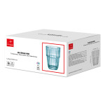 Vaso de agua Bormioli Rocco Barshine Azul Vidrio 380 ml (6 Unidades)