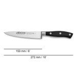 Cuchillo de Cocina Arcos serie riviera Negro Acero 15 cm 6"