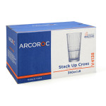 Vaso Arcoroc Stack'up Cross Transparente Vidrio 350 ml (6 Unidades)