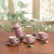 Taza con Plato Quid Vita Morning Rosa Cerámica 90 ml (6 Unidades)