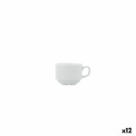 Taza de café y té Bidasoa Serenity Hydrozero Blanco Cerámica 90 ml (12 Unidades)