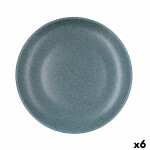 Plato Llano Bidasoa Element Hydrozero Azul Cerámica Ø 27 cm (6 Unidades)