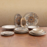 Plato de Postre Bidasoa Deneb Hydrozero Marrón Cerámica Ø 21 cm (6 Unidades)