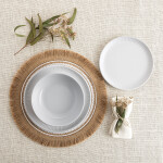 Plato Llano Bidasoa Moana Gris Cerámica Ø 26 cm (12 Unidades)