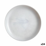 Plato de Postre Luminarc Diwali Granit Marb Bicolor Vidrio Ø 19 cm (24 Unidades)