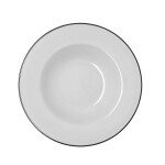 Plato Hondo Bidasoa Glacial Filo Blanco Cerámica Ø 23,5 cm (24 Unidades)