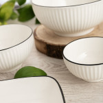 Bol para Aperitivos Quid Gastro Black Blanco Negro Cerámica (12 Unidades)