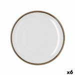 Plato Llano Bidasoa Orion Hydrozero Blanco Cerámica Ø 25 cm (6 Unidades)
