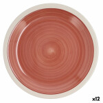 Plato Llano Quid Calypso Terracota Cerámica Ø 27 cm (12 Unidades)