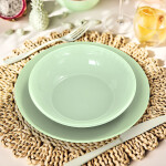 Plato Hondo Luminarc Apy Paradise Verde Vidrio Ø 20 cm (24 Unidades)