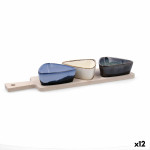 Set de Aperitivo Bidasoa Moana Multicolor Cerámica 34 x 9,5 x 4,5 cm 4 Piezas (12 Unidades)