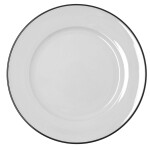 Plato Llano Bidasoa Glacial Filo Blanco Cerámica Ø 30 cm (12 Unidades)