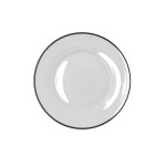 Plato de Postre Bidasoa Glacial Filo Blanco Cerámica Ø 19 cm (36 Unidades)