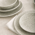 Plato para Pizza Bidasoa Element Hydrozero Beige Cerámica Ø 30 cm (6 Unidades)