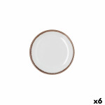 Plato Bidasoa Orion Hydrozero Blanco Cerámica Ø 15 cm Pan (6 Unidades)