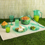 Plato Llano Quid Iris Verde Plástico Ø 19 cm (12 Unidades)