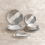 Plato para Pasta Bidasoa Polaris Hydrozero Beige Cerámica Ø 30 cm (6 Unidades)