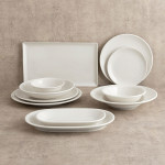Plato para Pasta Bidasoa Harmony Hydrozero Blanco Cerámica Ø 27 cm (6 Unidades)