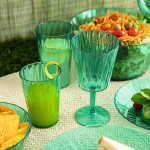 Vaso de agua Quid Iris Verde Plástico 400 ml (12 Unidades)