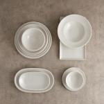 Plato para Pasta Bidasoa Serenity Hydrozero Blanco Cerámica Ø 30 cm (6 Unidades)