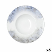 Plato para Pasta Bidasoa Polaris Hydrozero Beige Cerámica Ø 26 cm Risotto (6 Unidades)