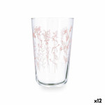 Vaso de agua Quid Velvet Rosa Vidrio 400 ml (12 Unidades)
